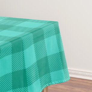 Mantel Diseño de cuadros escoceses de gingham azul verdos