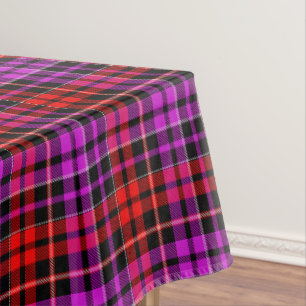 Mantel Diseño de cuadros escoceses rojo negro púrpura