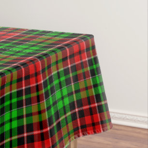 Mantel Diseño de cuadros escoceses rojos y verdes sobre f