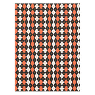 Mantel Diseño de diamante de argelia blanco negro naranja
