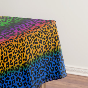 Mantel Diseño de estampado de animal de leopardo colorido