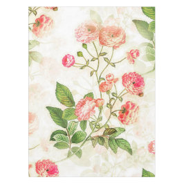 Mantel Diseño de flores rosadas de época victoriana|