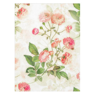 Mantel Diseño de flores rosadas de época victoriana