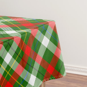 Mantel Diseño de franela a cuadros rojo verde blanco de N