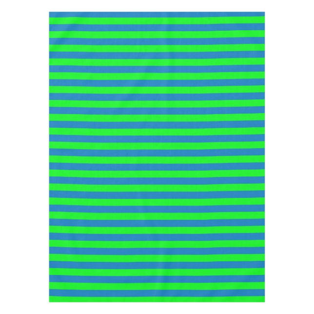 Mantel Diseño de franjas azules y verdes (Anverso)
