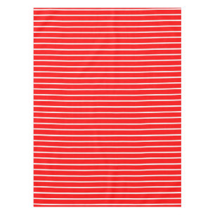Mantel Diseño de franjas rojas y blancas
