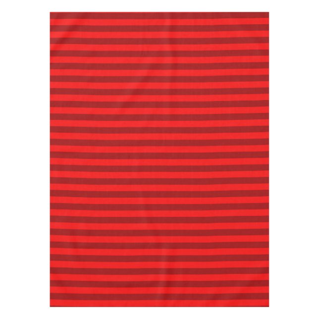 Mantel Diseño de franjas rojas y maroon (Anverso)