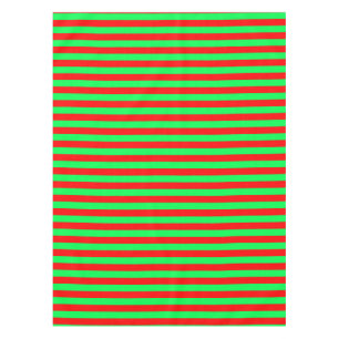 Mantel Diseño de franjas rojas y verdes