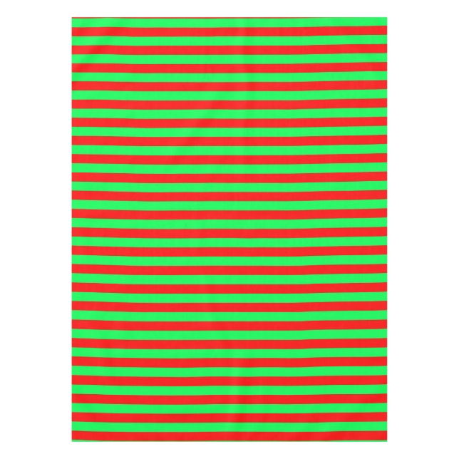 Mantel Diseño de franjas rojas y verdes (Anverso)