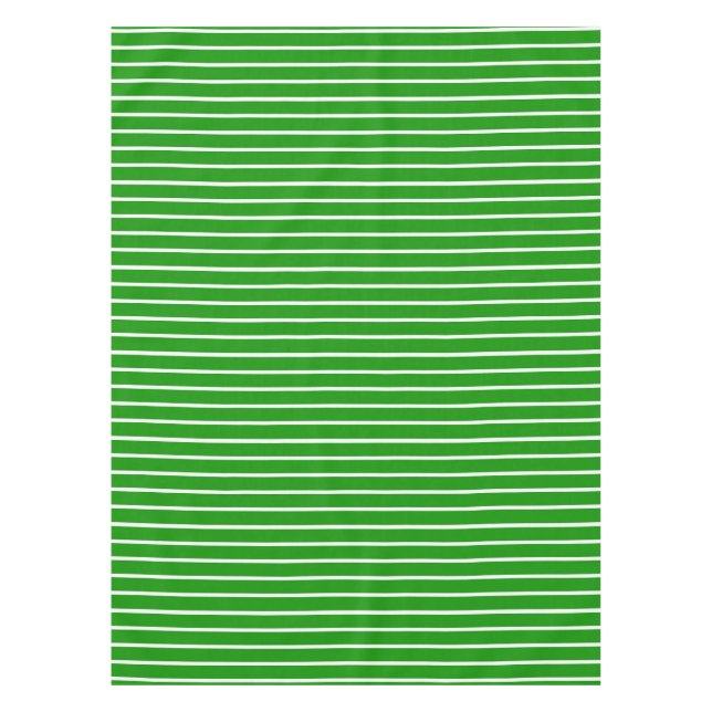 Mantel Diseño de franjas verdes y blancas (Anverso)