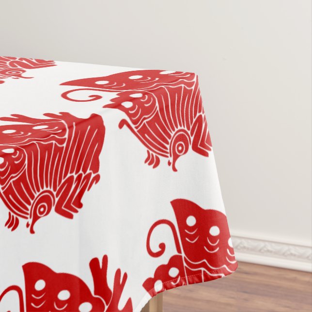 Mantel Diseño de Kamon japonés con mariposa asiática (In Situ)