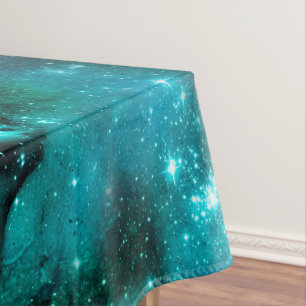 Mantel Diseño de la serie Galaxia Verde azulado 6 