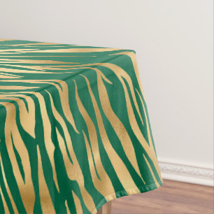 Mantel Diseño de la serie Safari Esmeralda y Oro 2