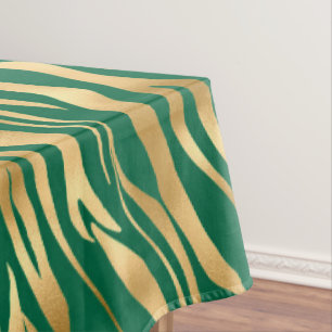 Mantel Diseño de la serie Safari Esmeralda y Oro 2