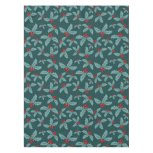 Mantel Diseño de los Navidades Verde azulados Red Holly y