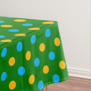 Mantel Diseño de lunares verde amarillo negro