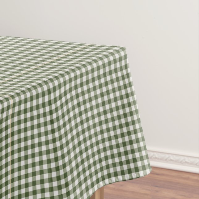 Mantel Diseño de manto de rayas de gingham verde Tableclo (In Situ)