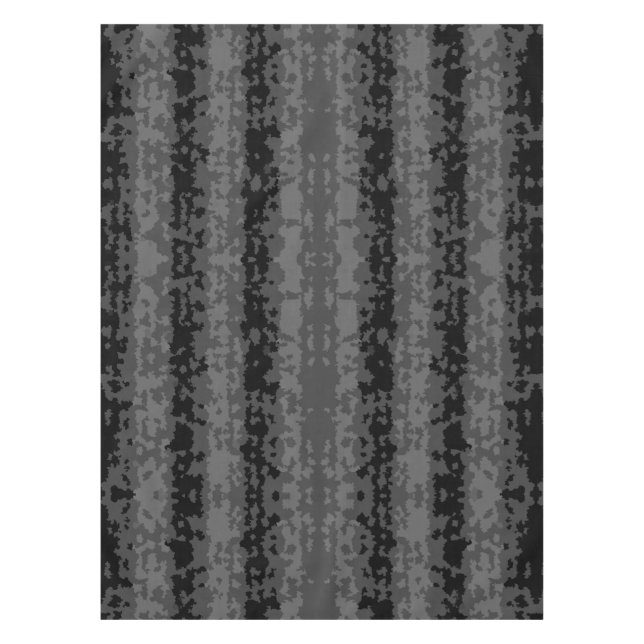 Mantel Diseño de patrón abstracto irregular gris negro (Anverso)