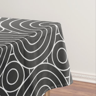Mantel Diseño de patrón abstracto moderno en blanco y neg