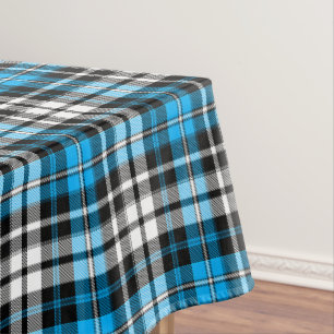 Mantel Diseño de patrón de cuadros escoceses azul negro b