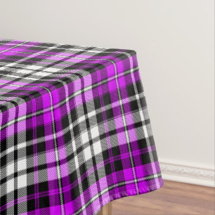 Mantel Diseño de patrón de cuadros escoceses negro morado