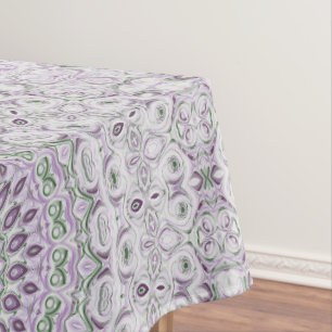 Mantel Diseño de patrón de mandala lavanda y verde