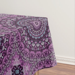 Mantel Diseño de patrón de mandala púrpura y lavanda