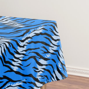 Mantel Diseño de patrón de piel de animal Tigre Azul