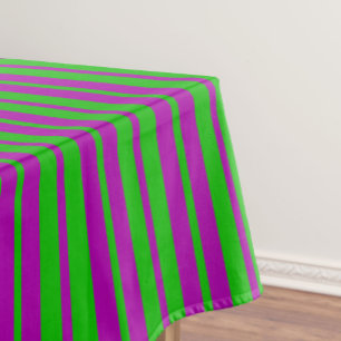 Mantel Diseño de patrón de rayas elegantes púrpura verde