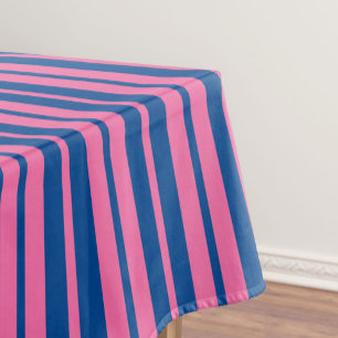 Mantel Diseño de patrón de rayas elegantes rosa azul