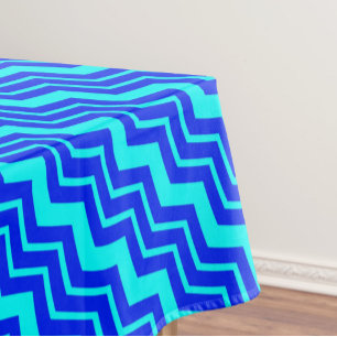 Mantel Diseño de patrón de zag azul Zig Chevron