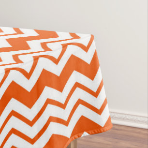 Mantel Diseño de patrón en zigzag de Chevron blanco naran