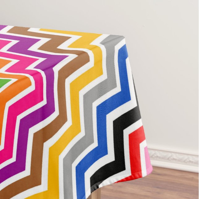 Mantel Diseño de patrones de chequeo de zigzag multicolor (Subido por el creador)