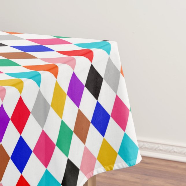 Mantel Diseño de patrones de diamantes de arlequín multic (Subido por el creador)