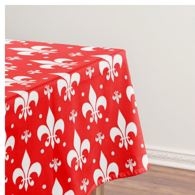 Mantel Diseño de patrones de flor rojo de lis (Subido por el creador)