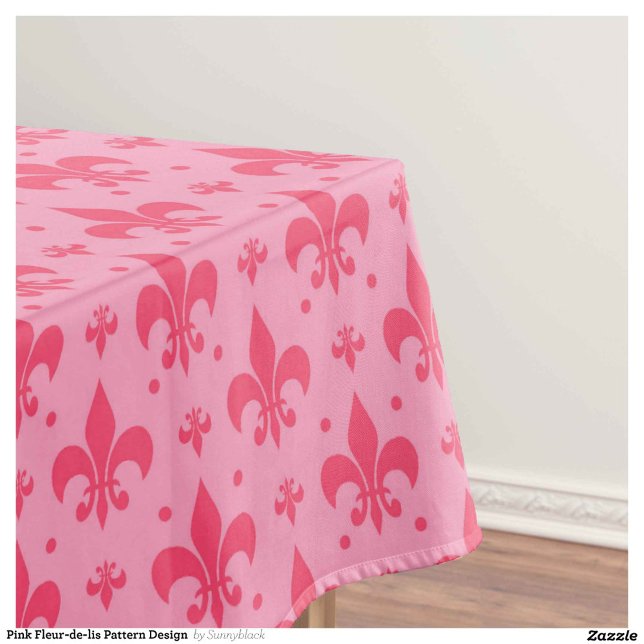 Mantel Diseño de patrones de flor rosado de lis (Subido por el creador)