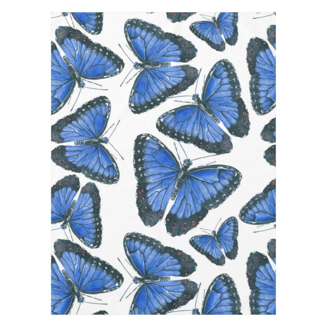 Mantel Diseño de patrones de morfo azul de mariposa (Anverso)