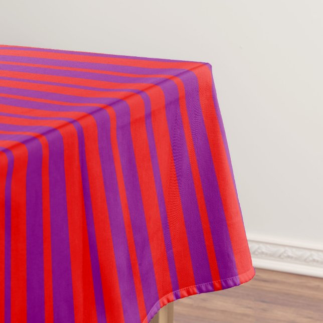 Mantel Diseño de patrones de rayas de estilo púrpura rojo (Subido por el creador)