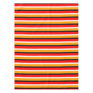 Mantel Diseño de patrones de rayas de Naranja rojo