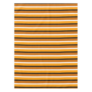 Mantel Diseño de patrones de rayas marrones naranjas