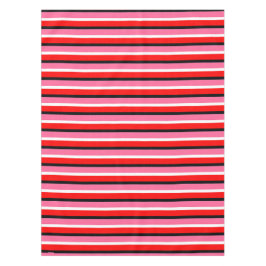 Mantel Diseño de patrones de rayas rosadas rojas