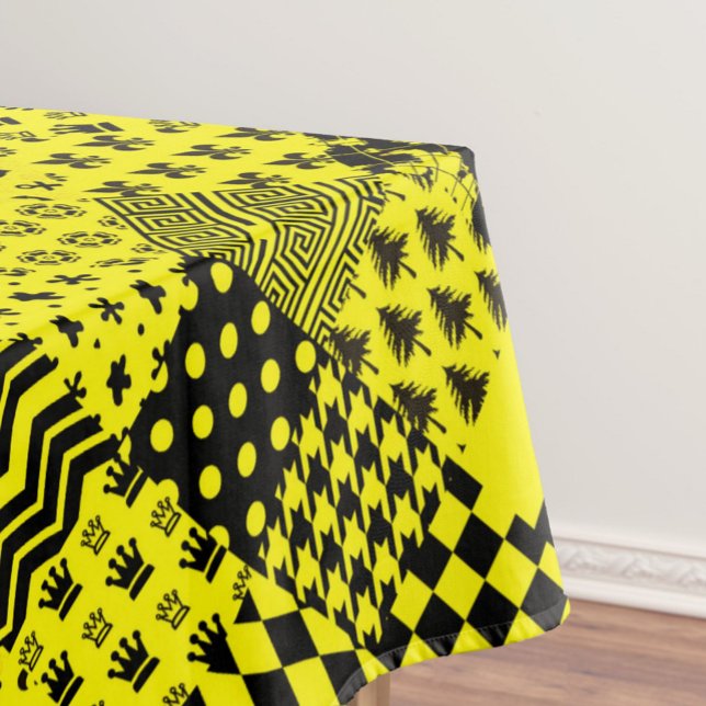Mantel Diseño de patrones mixtos amarillos negros (Subido por el creador)