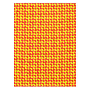 Mantel Diseño de Piedra Houndstooth Rojo Amarillo