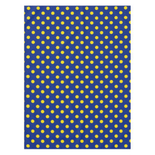 Mantel Diseño de puntos de polka amarillo azul
