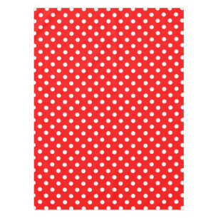 Mantel Diseño de puntos rojos de polka blanca