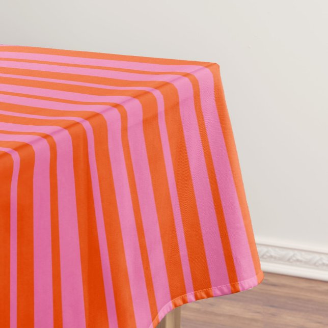 Mantel Diseño de rayas de estilo rosado naranja (Subido por el creador)