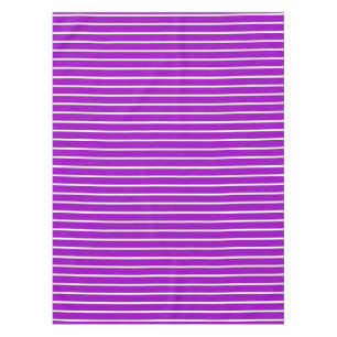 Mantel Diseño de rayas moradas y blancas