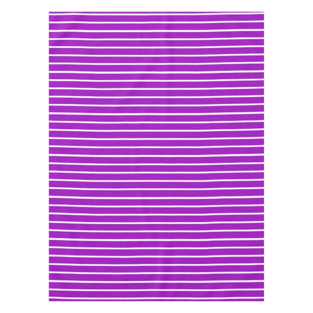 Mantel Diseño de rayas moradas y blancas (Anverso)
