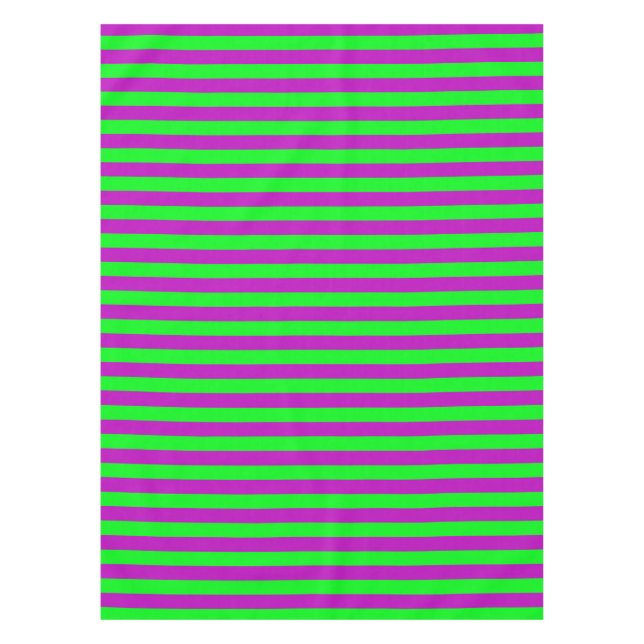 Mantel Diseño de rayas moradas y verdes (Anverso)
