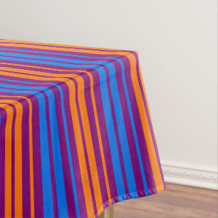 Mantel Diseño de rayas verticales naranja azul púrpura